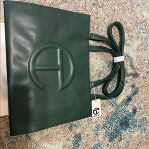 Medium olive green telfar bag